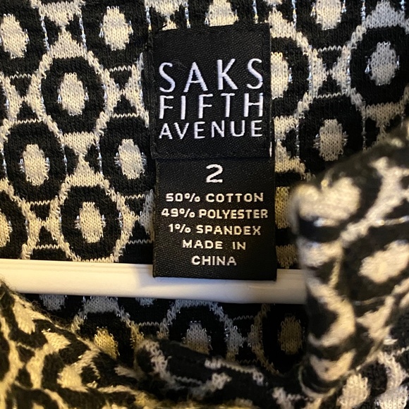 Saks Fifth Avenue Women's Size 6 Lightweight Jacket Geometric Shape Fitted - Picture 4 of 6